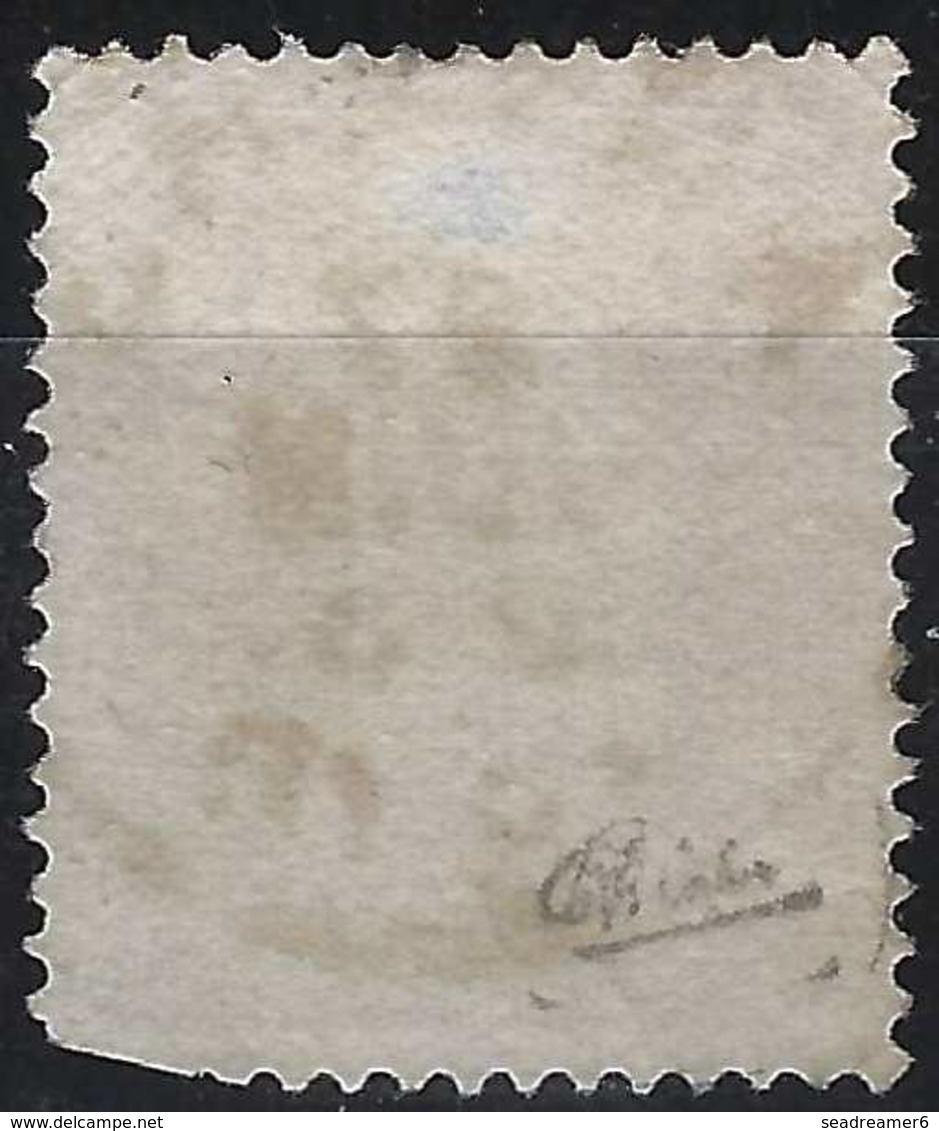 BELGIQUE N°37a 5fr Brun Pale Oblitéré D'Anvers (3 Dents Coupées Aux Ciseaux ) Signé Calves  RR - 1869-1883 Leopold II