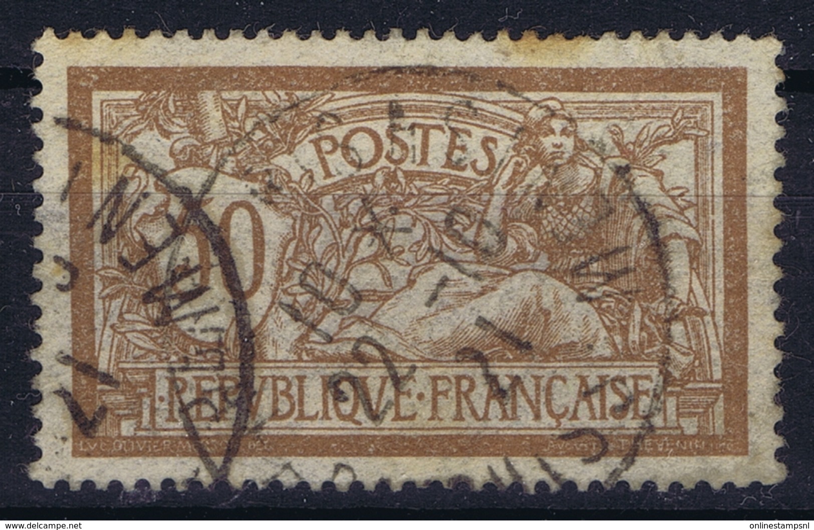 France : Yv 120 C Sans Tente De Fonte Missing Color In Center - 1900-27 Merson