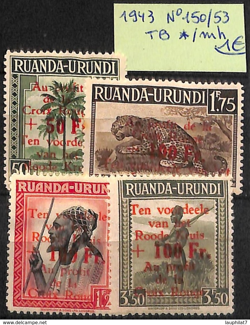 [825202]Ruanda-Urundi 1943 - N° 150/53,  Félins, Animaux - Unused Stamps