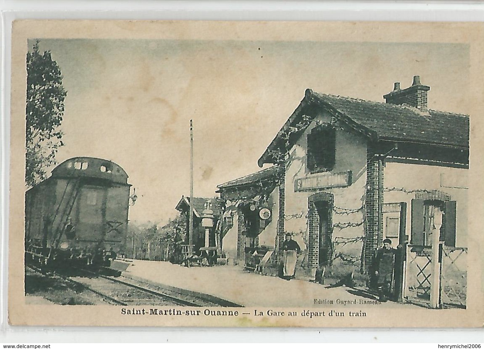 89 Yonne - St Saint Martin Sur Ouanne La Gare Au Départ D'un Train - Autres & Non Classés