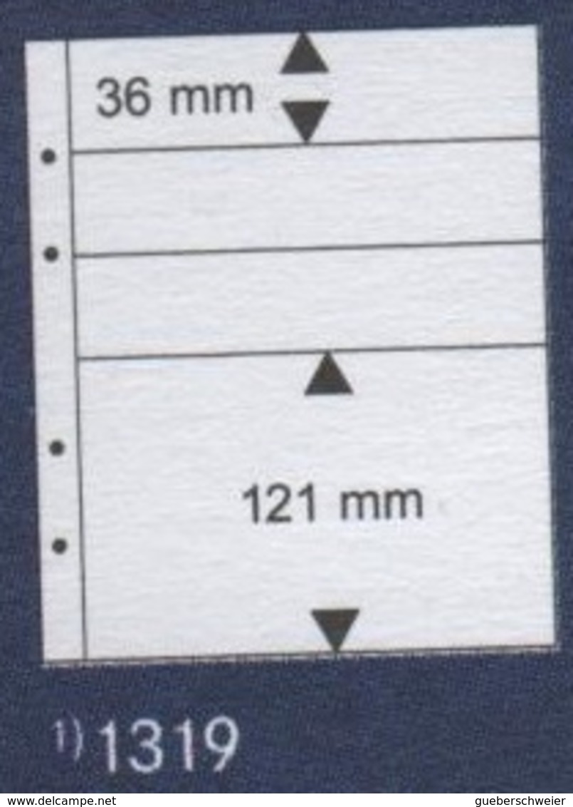 Paquet De 10 Feuilles à 4 Bandes Pour Classeur Multicollect Lindner MU 1319 à Moins 50 % - A Bandes