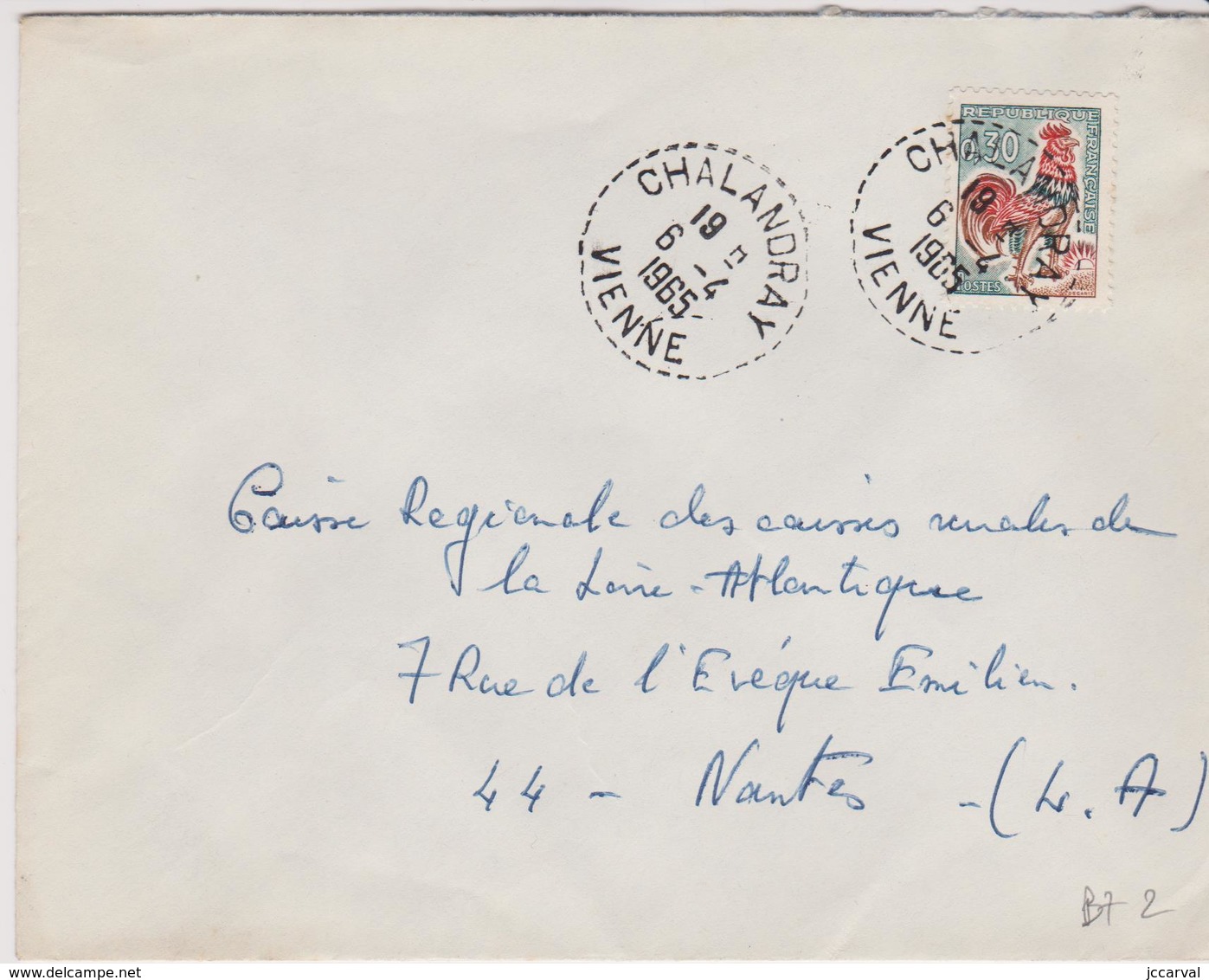 Lettre Chalandray (86) Vienne - Cachet B7 - 1961-....