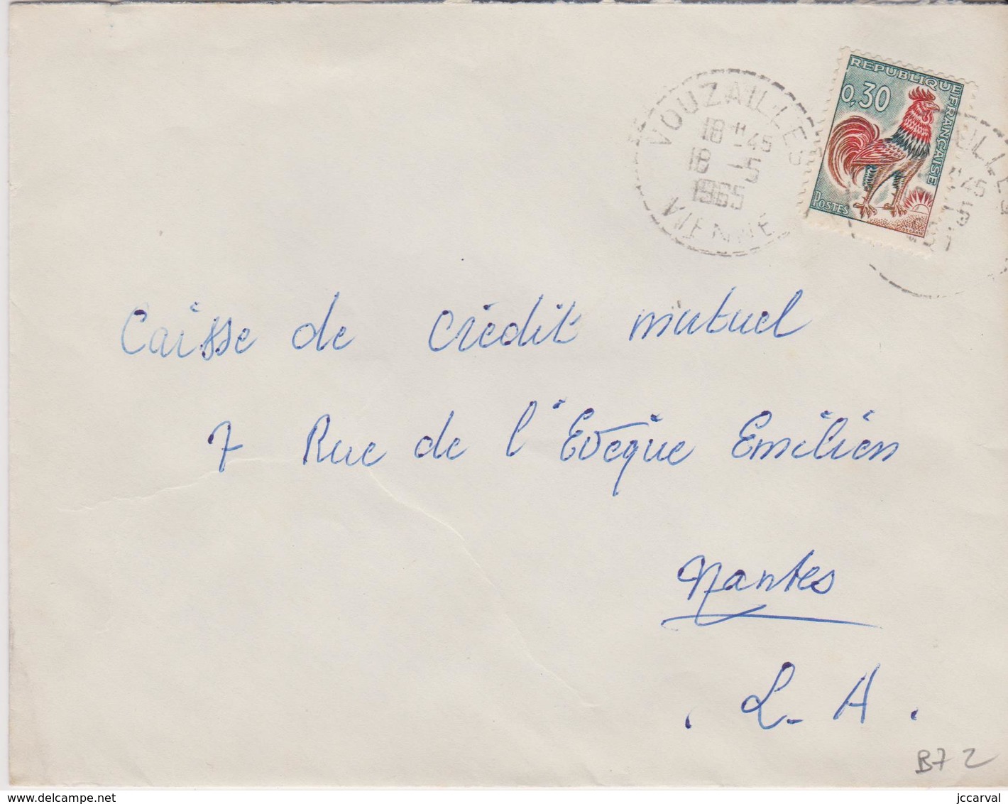 Lettre Vouzailles (86) Vienne - Cachet B7 - 1961-....