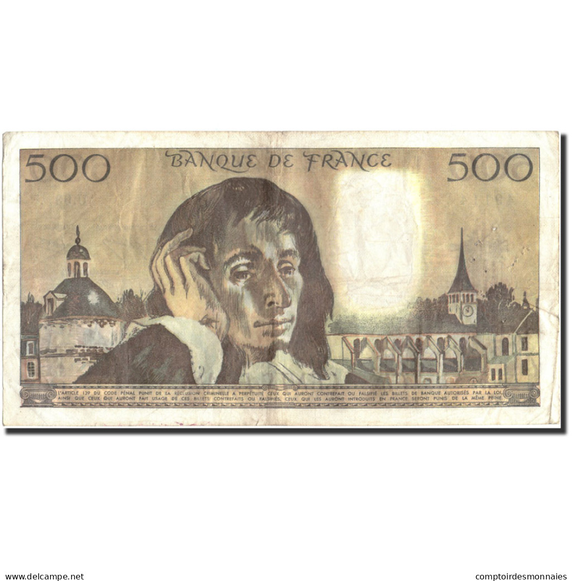 France, 500 Francs, 500 F 1968-1993 ''Pascal'', 1978, 1978-10-05, TTB - 500 F 1968-1993 ''Pascal''