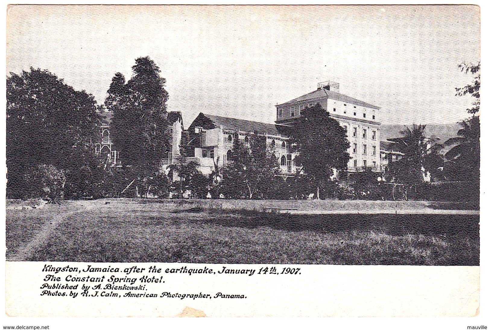 Kingston, Jamaica After The Earthquake, 1907. Constant Spring Hotel - Jamaïque