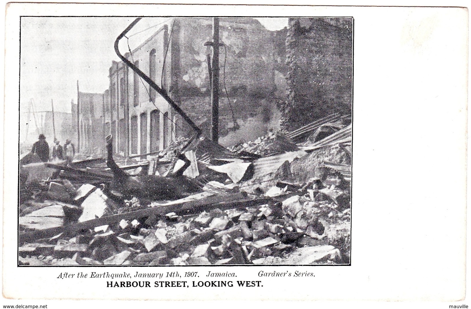 Jamaica, After The Earthquake, 1907. Harbour Street, Looking West - Jamaica