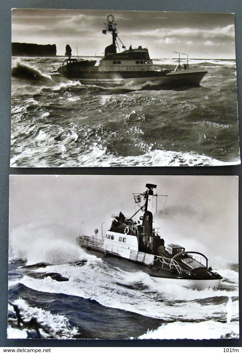 BREMEN FAST RESCUE BOATS -LOT OF 2 MODERN POSTCARDS - Tugboats