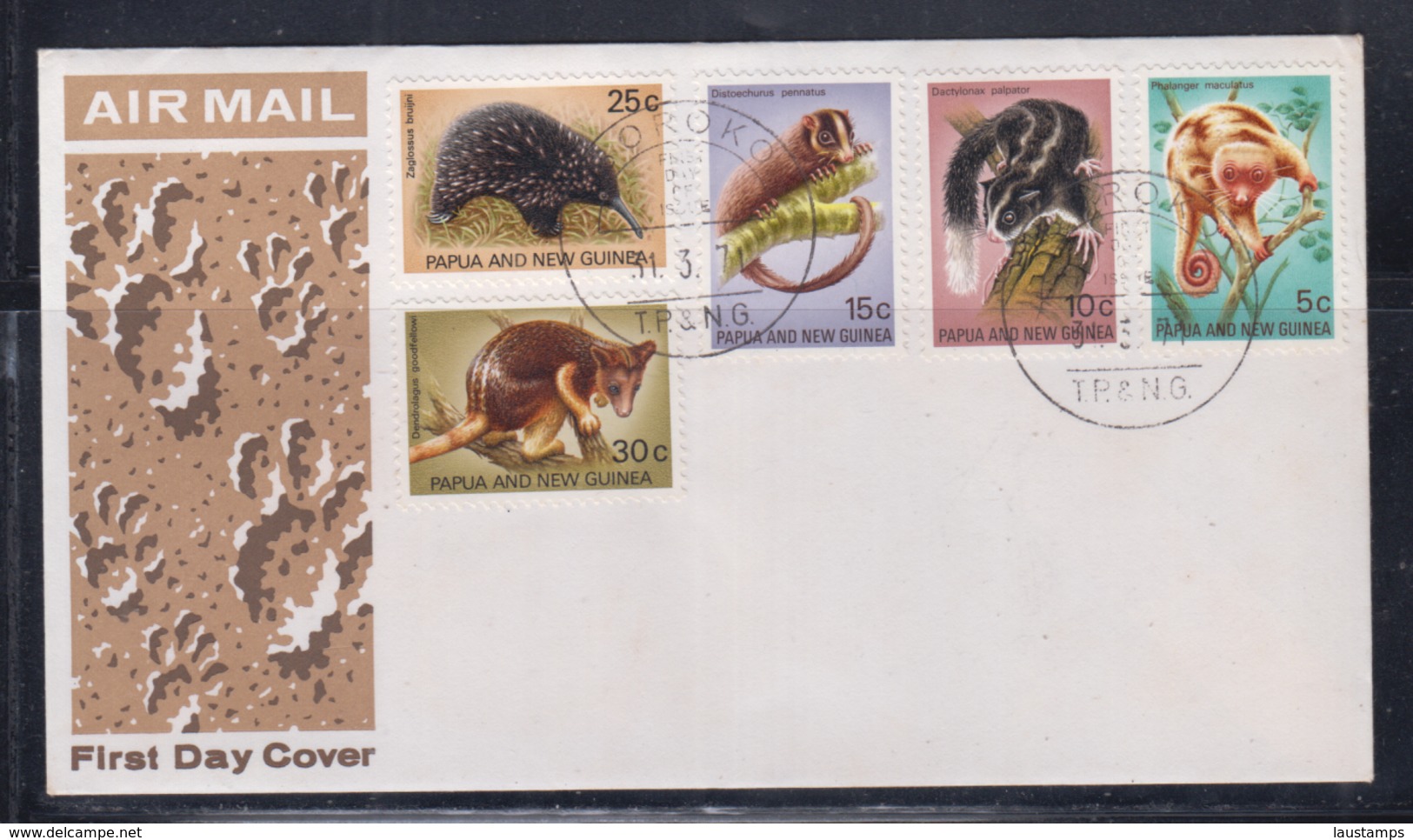 Papua New Guinea 1971 Mammals FDC(BOROKO Cancellation) - Papouasie-Nouvelle-Guinée