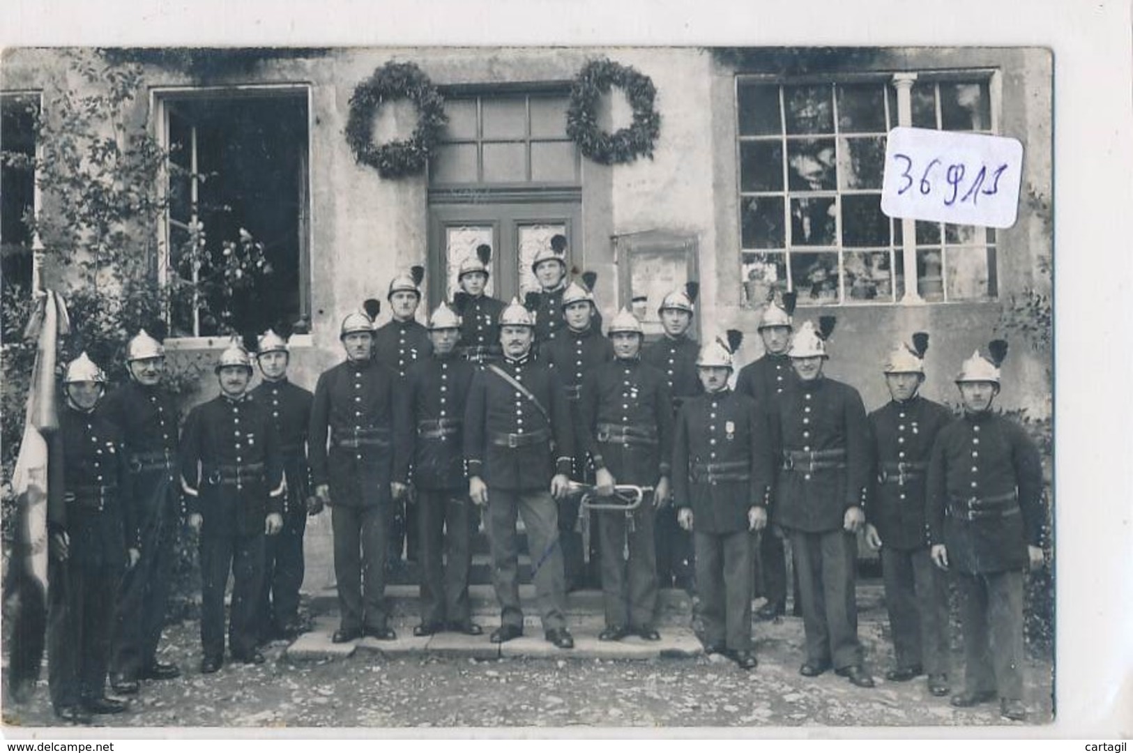 CPA-36915- 57 - A Localiser Vers Sarrebourg (2 Scans)  - Carte Photo Pompiers   Rare Animation - Autres & Non Classés