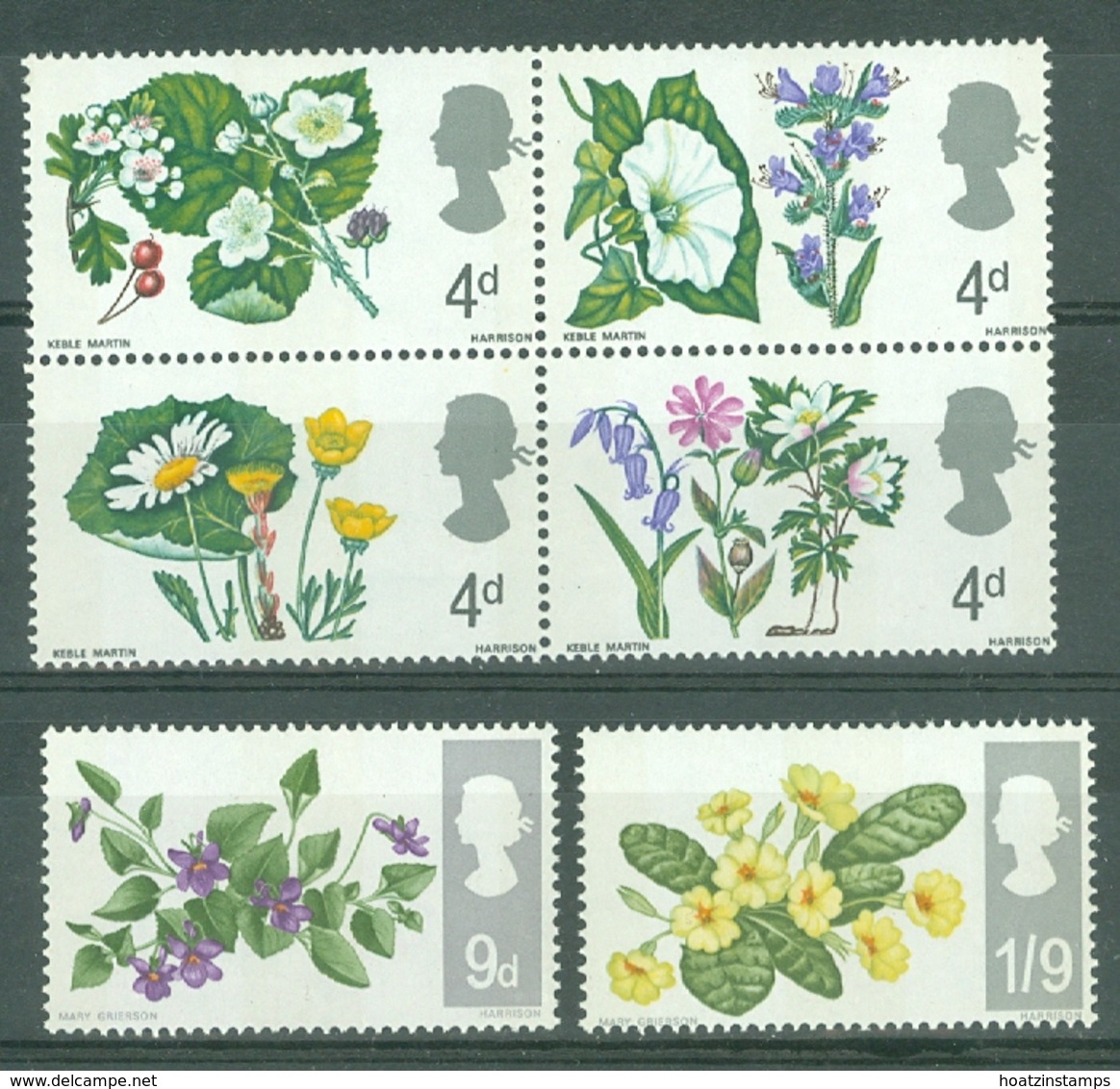 G.B.: 1967   British Wild Flowers     MNH - Unused Stamps