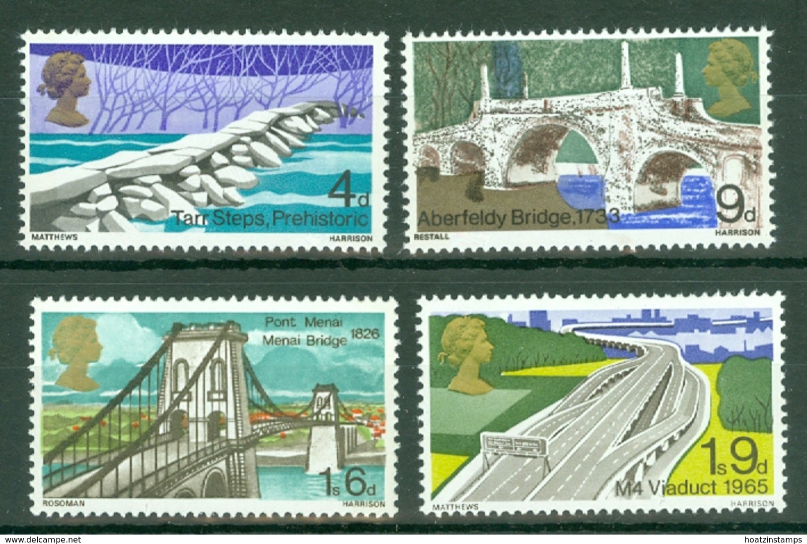 G.B.: 1968   British Bridges  MNH - Unused Stamps