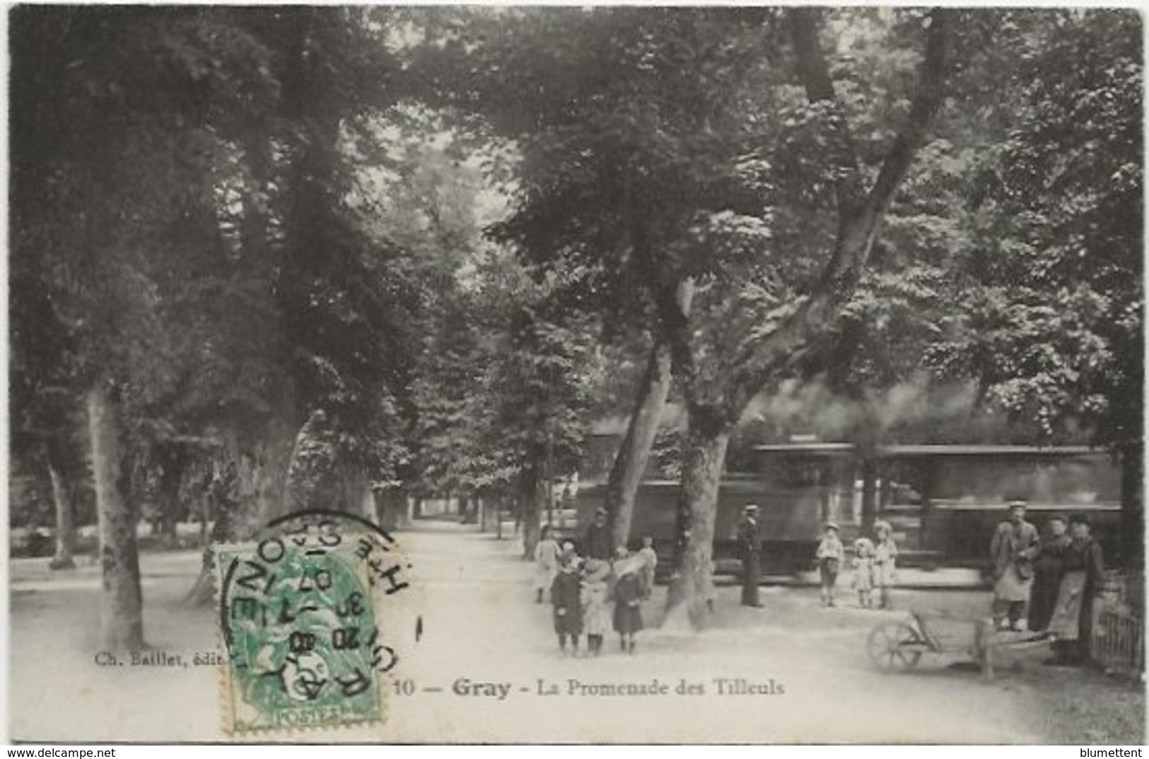 CPA Chemin De Fer Train - La Promenade Des Tilleuls GRAY 70 - Gray