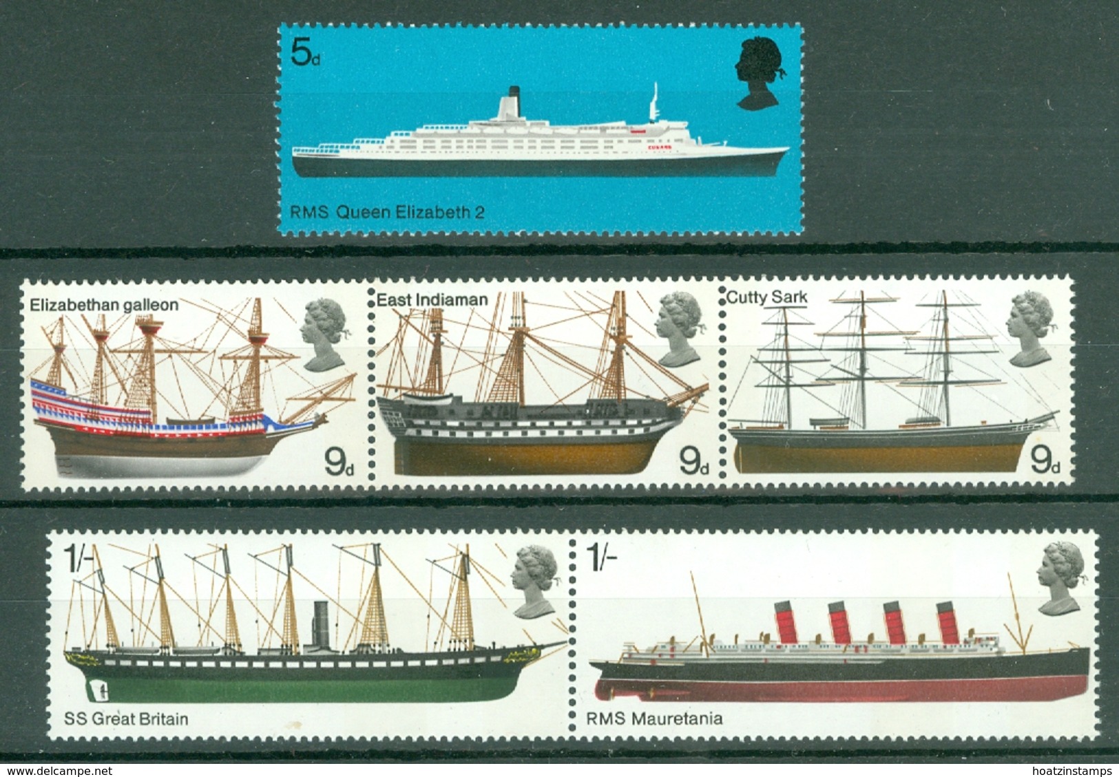 G.B.: 1969   British Ships     MNH - Unused Stamps