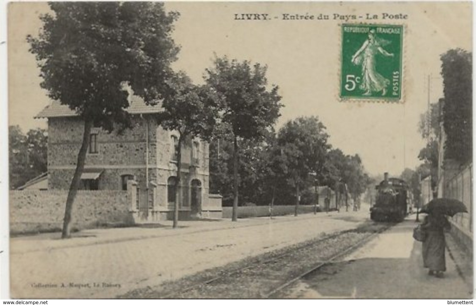 CPA Chemin De Fer Train - La Poste - Entrée Du Pays LIVRY 93 - Livry Gargan