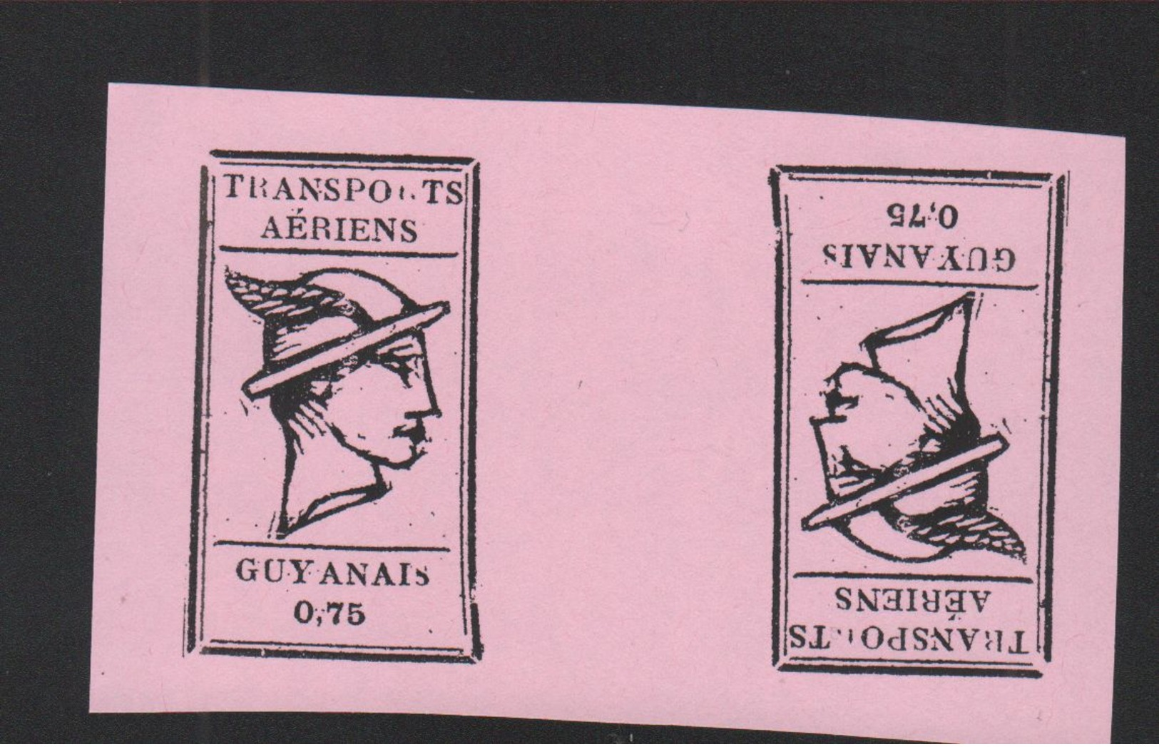 Reproduction Guyane Poste Aérienne N° 5 Rose - Autres & Non Classés