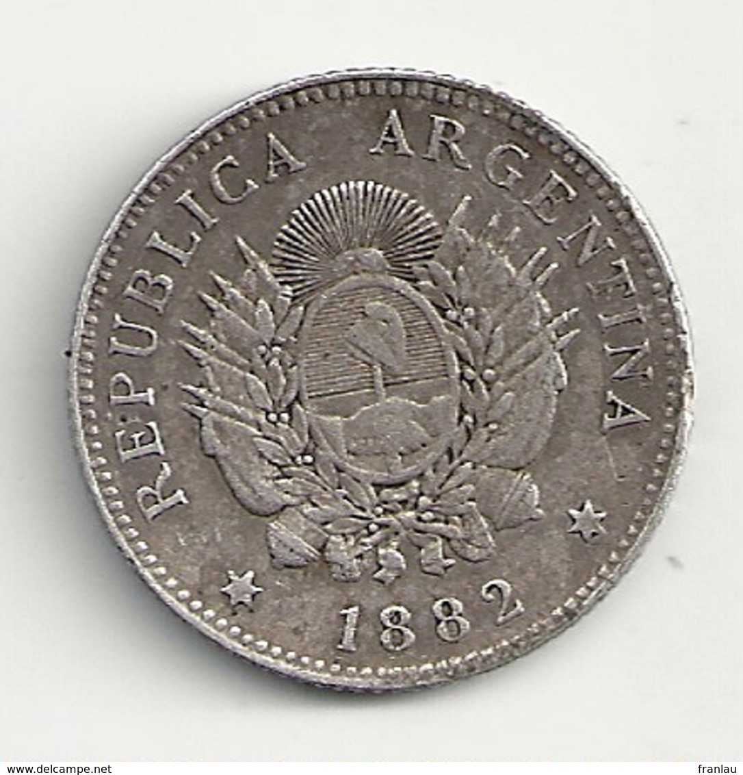 Argentine 20 Centavos 1882 Argent  5 Grs - Argentine