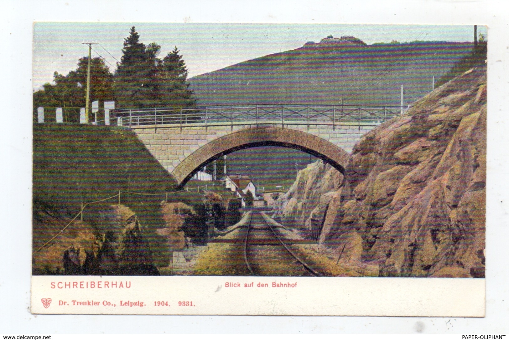 NIEDER-SCHLESIEN - SCHREIBERHAU / SZKLARSKA POREBA, Blick Auf Den Bahnhof, 1904, Trenkler-Leipzig - Schlesien