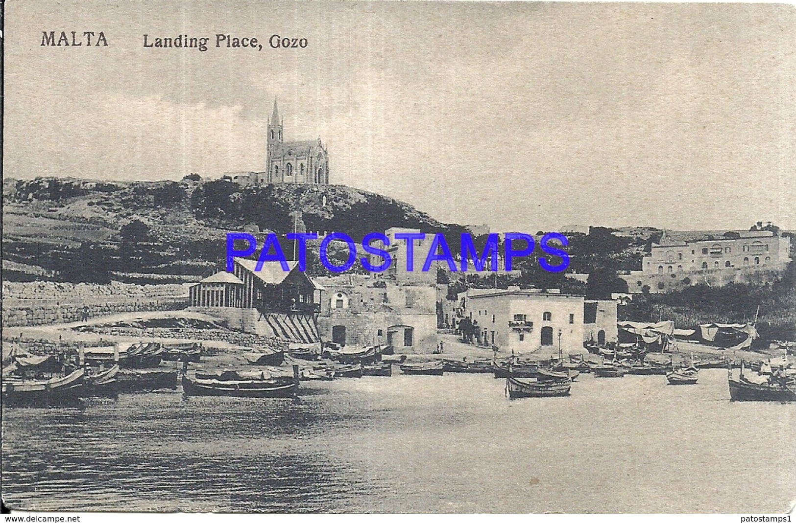 103202 MALTA GOZO LANDING PLACE VIEW PARTIAL POSTAL POSTCARD - Malta