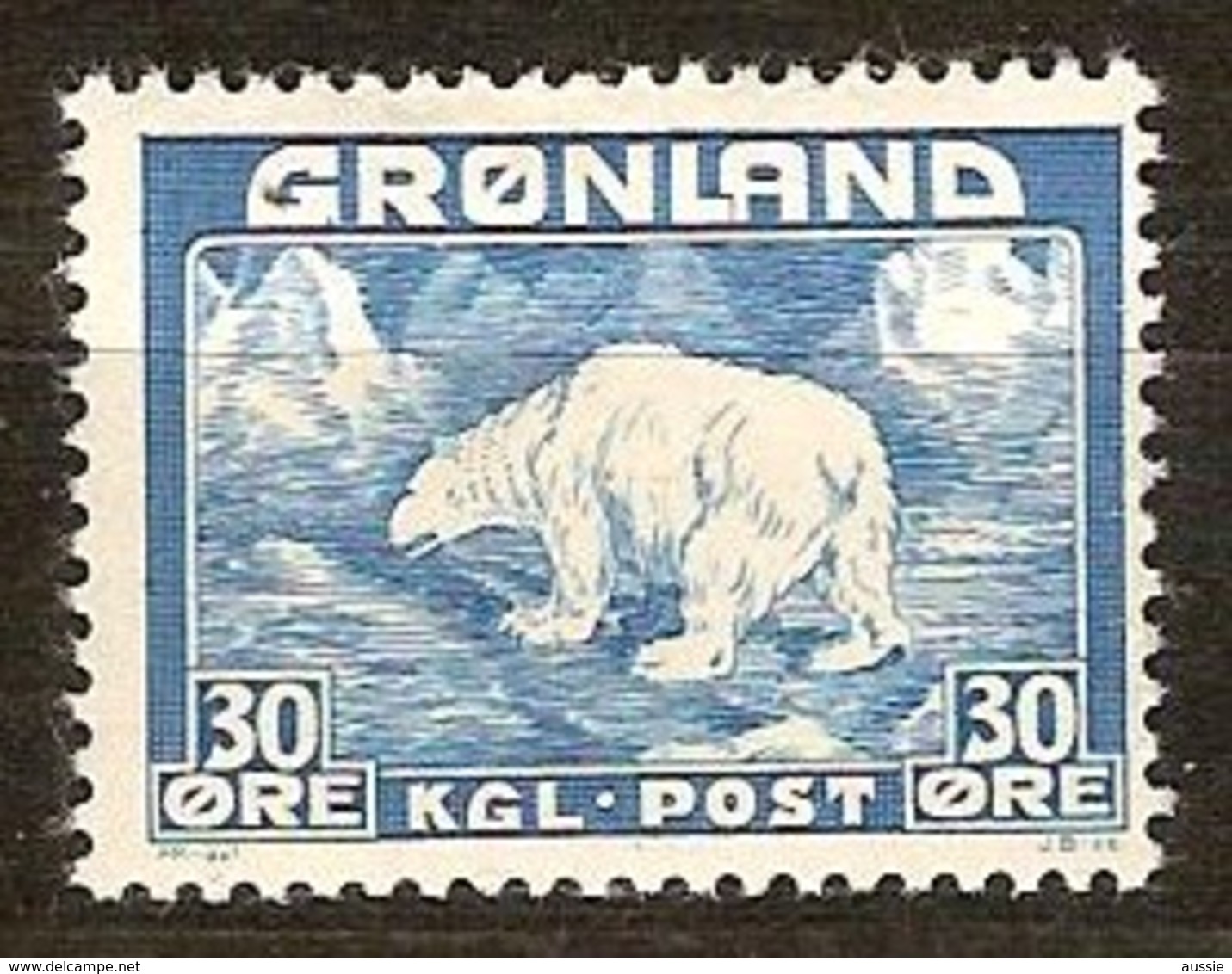 Groenland Greenland  1938 1946 Yvertnr 7  (*) MLH Cote  12,50 Euro Faune - Neufs