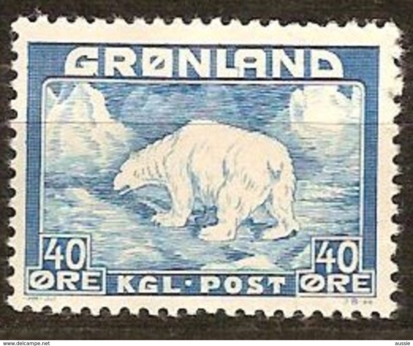 Groenland Greenland  1938 1946 Yvertnr 8  (*) MLH Sans Gomme Cote  35 Euro Faune - Nuevos