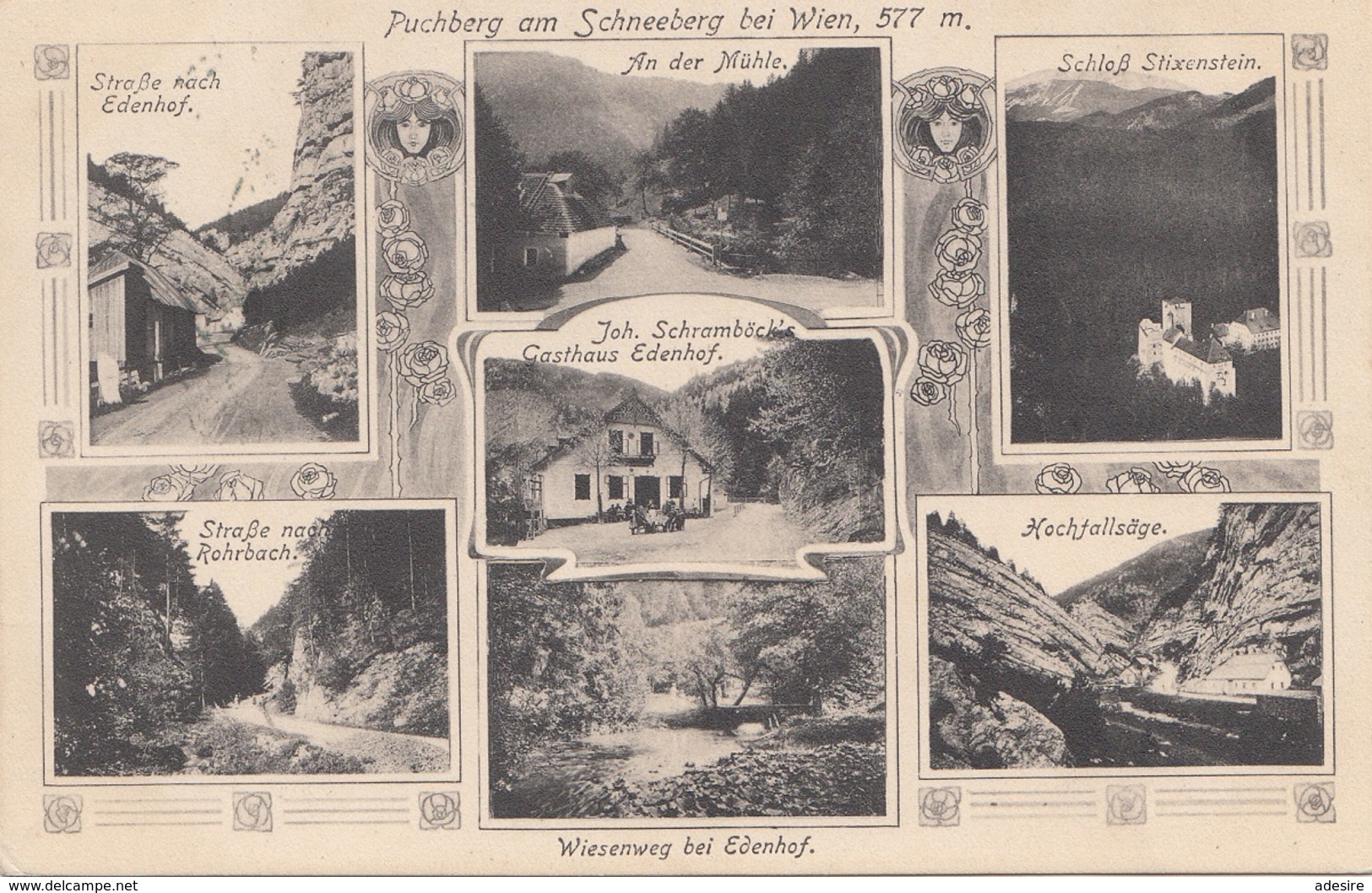 * PUCHBERG Am Schneeberg Bei Wien (NÖ), Mehrbilderkarte Gel.1915, Verlag H.Schuhmann Wien, Seltene Schöne Karte ... - Schneeberggebiet