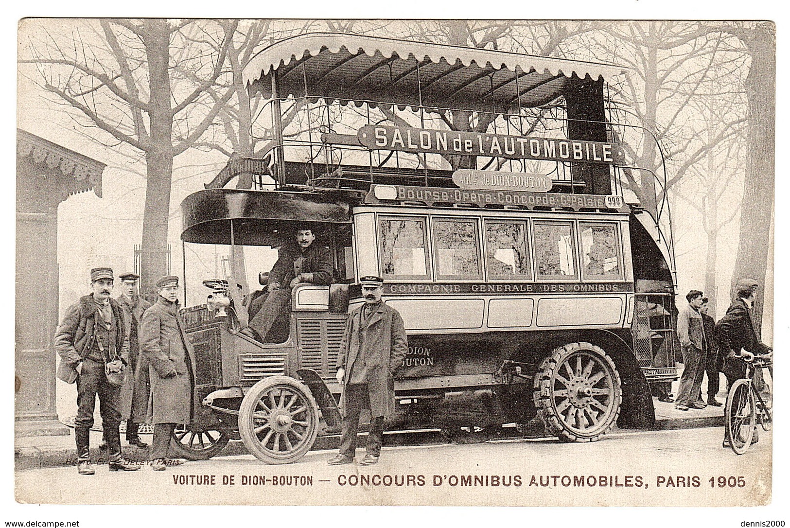 VOITURE DE DION-BOUTON - CONCOURS D' OMNIBUS AUTOMOBILES, PARIS 1905 - SALON DE L'AUTOMOBILE - Bus & Autocars