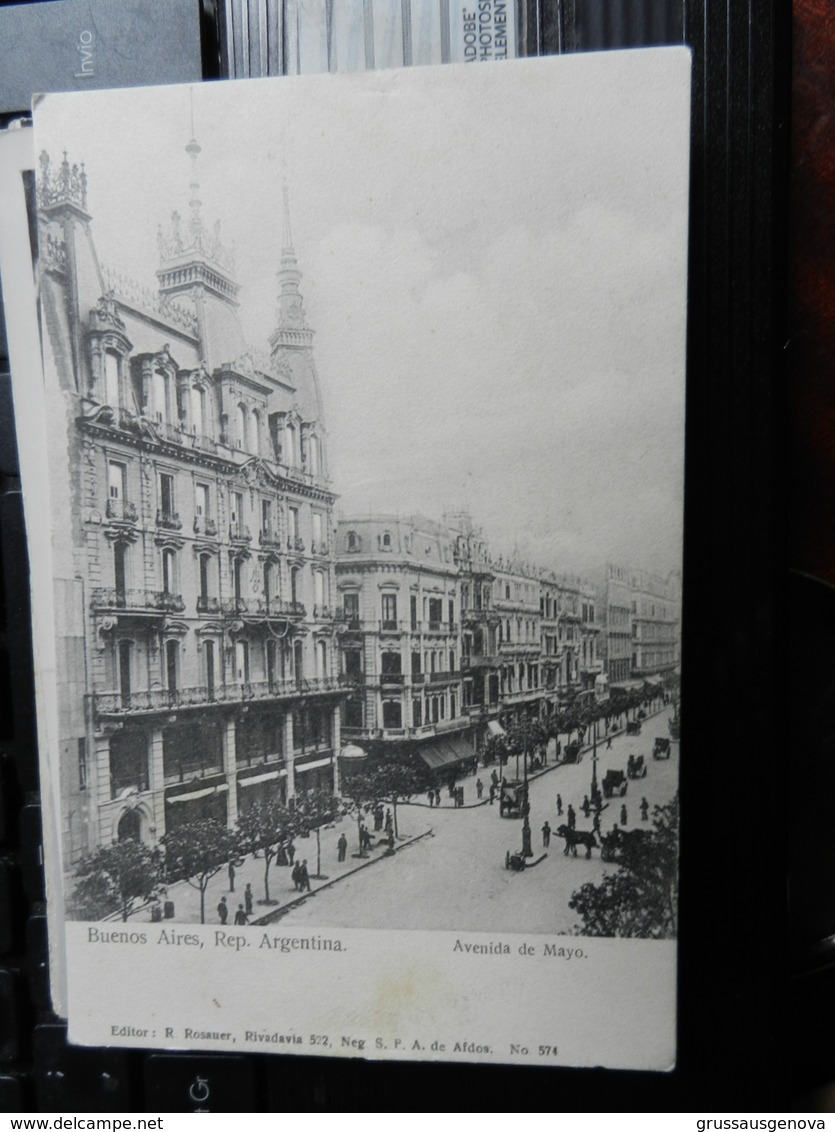 19806) BUENOS AYRES AVENIDA DE MAYO NON VIAGGIATA 1904 CIRCA - Argentina