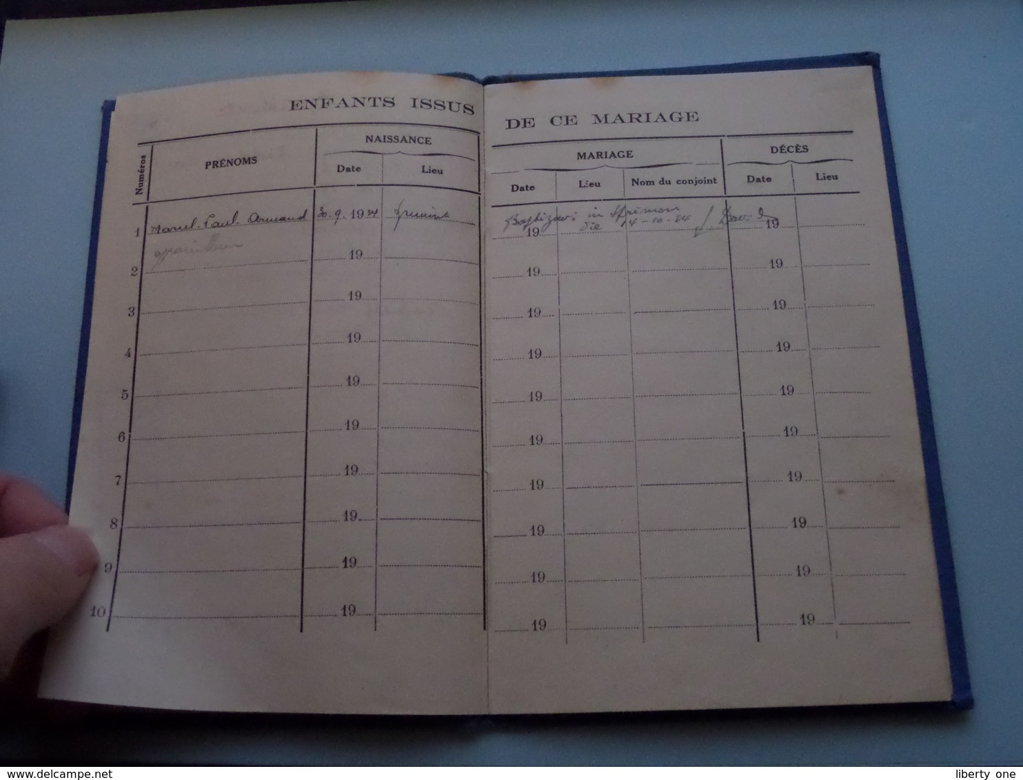 Carnet De MARIAGE Province De Liège SPRIMONT ( ZIMMER > CRAHAY ) 1927 N° 10 ( Details Zie Foto ) ! - Non Classés