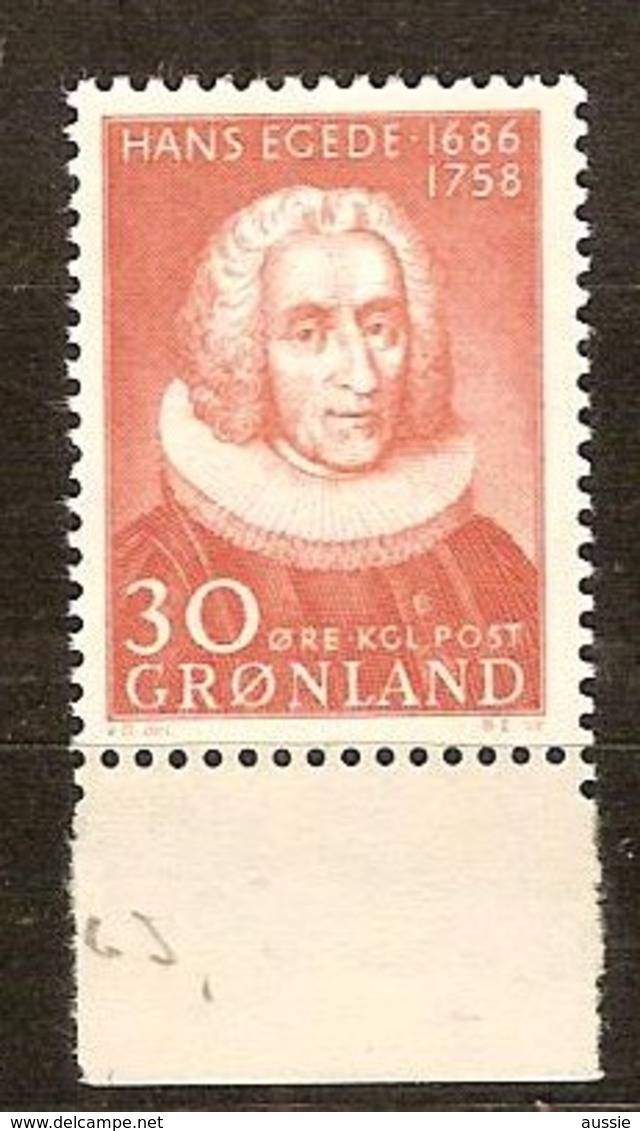 Groenland Greenland  1958 Yvertnr 32 *** MNH Cote  15,00 Euro Hans Egede - Neufs
