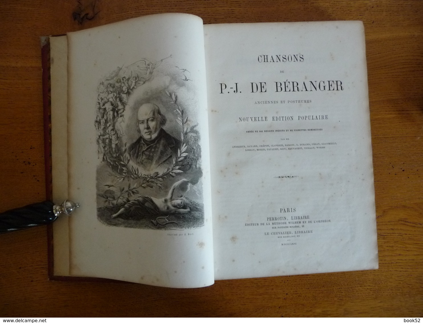 CHANSONS De P.-J. De BERANGER Anciennes Et Posthumes En 1866 - 1801-1900