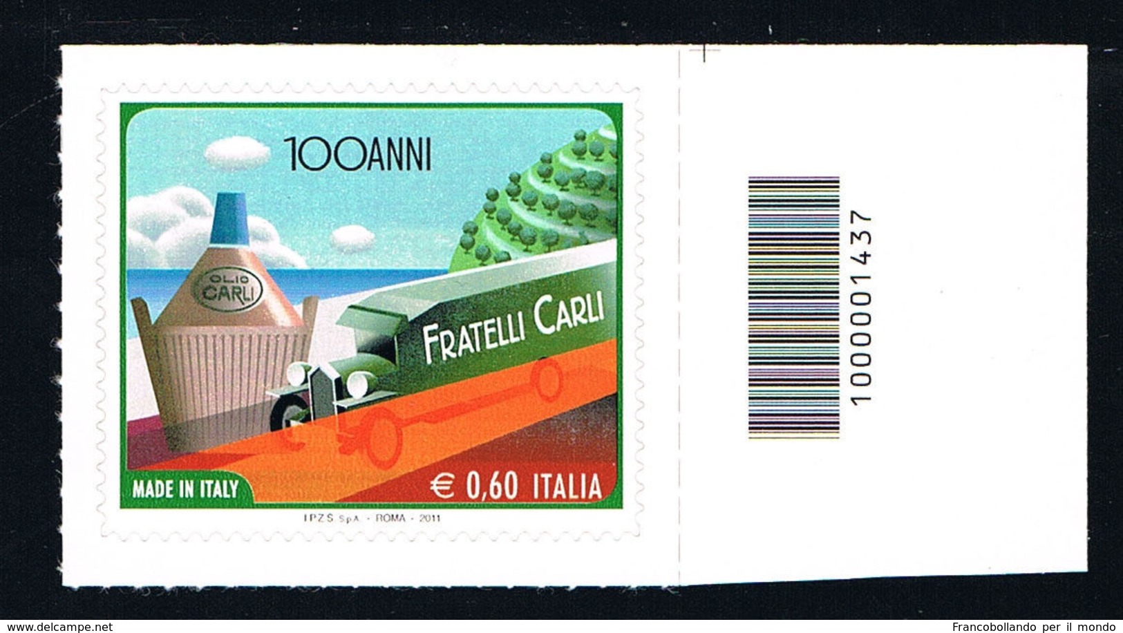 2011 Repubblica Italiana MADE IN ITALY FRATELLI C CODICE A BARRE 1437 - Codici A Barre