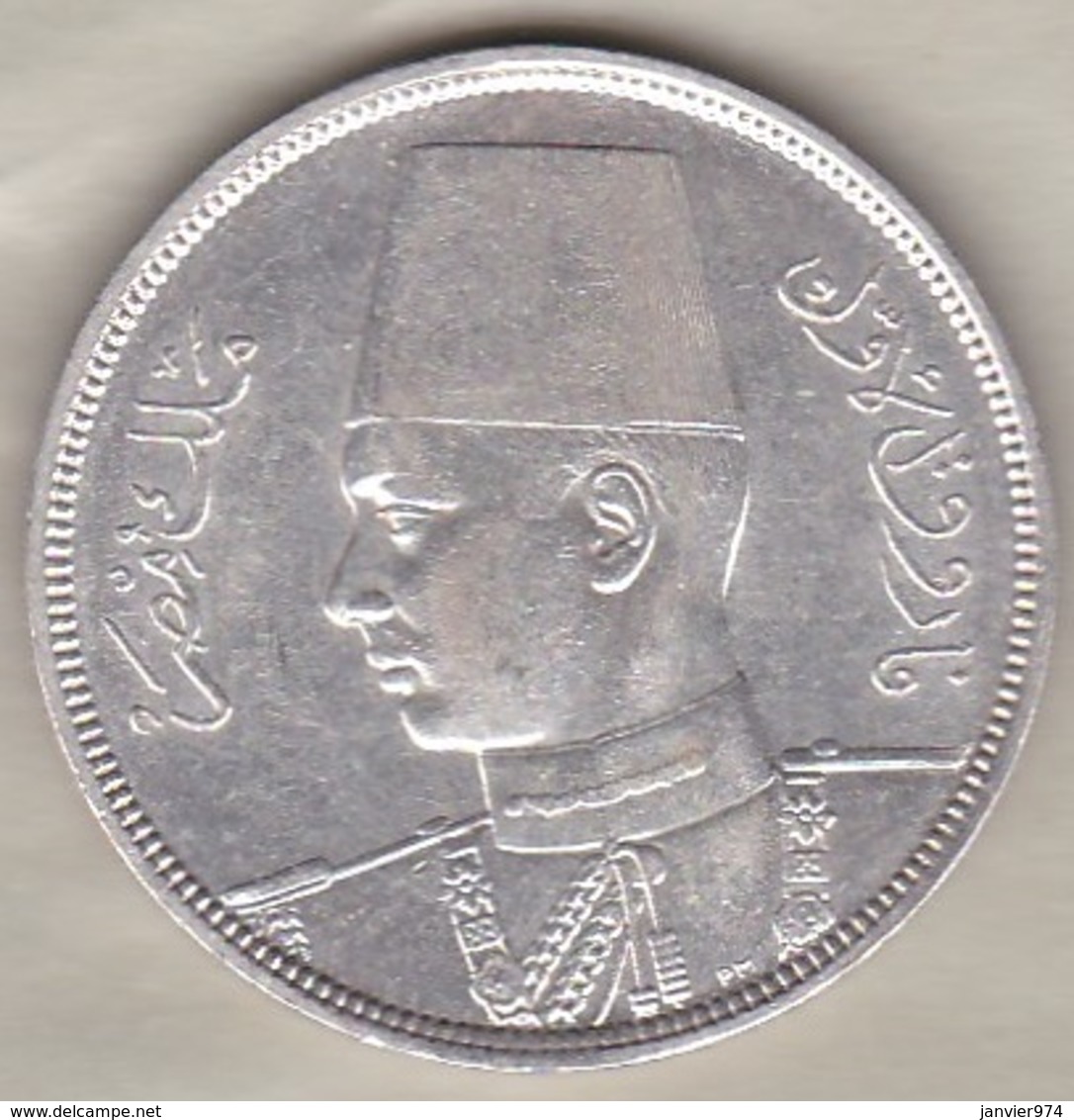 Egypte. 10 Piastres AH 1356 – 1937. Roi Farouk. Argent. KM# 367 - Egipto