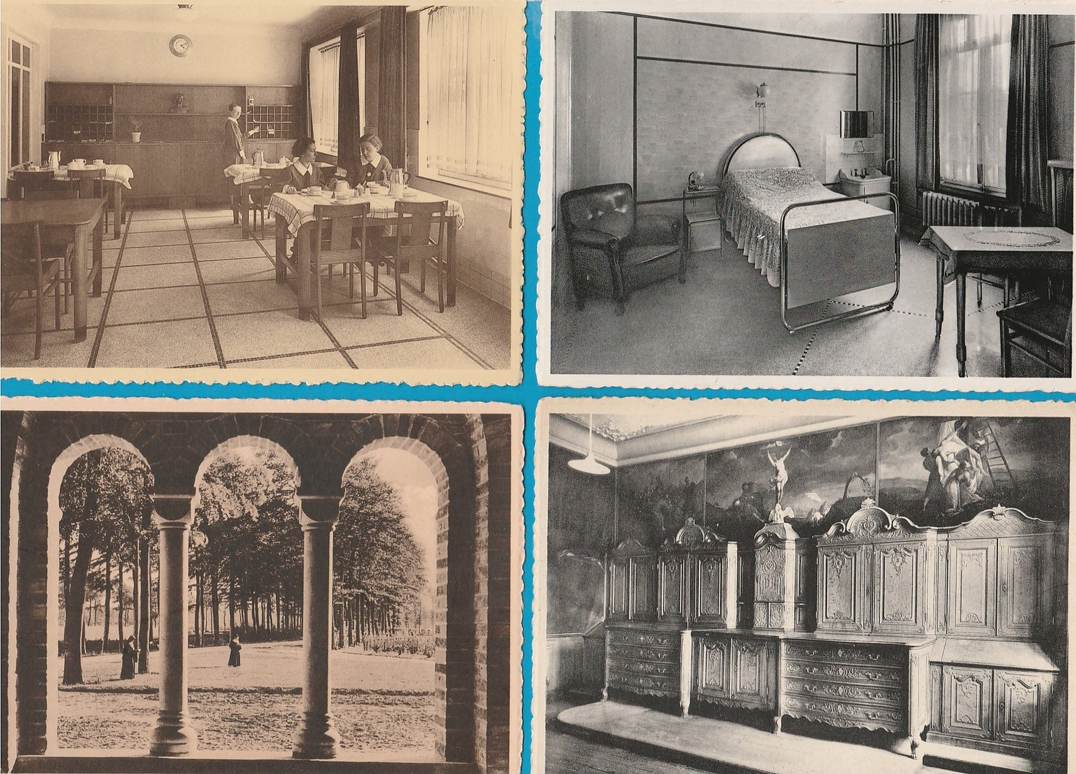 BELGIË Rustoord, Klooster, Kliniek, Lot van 60 postkaarten, cartes postales