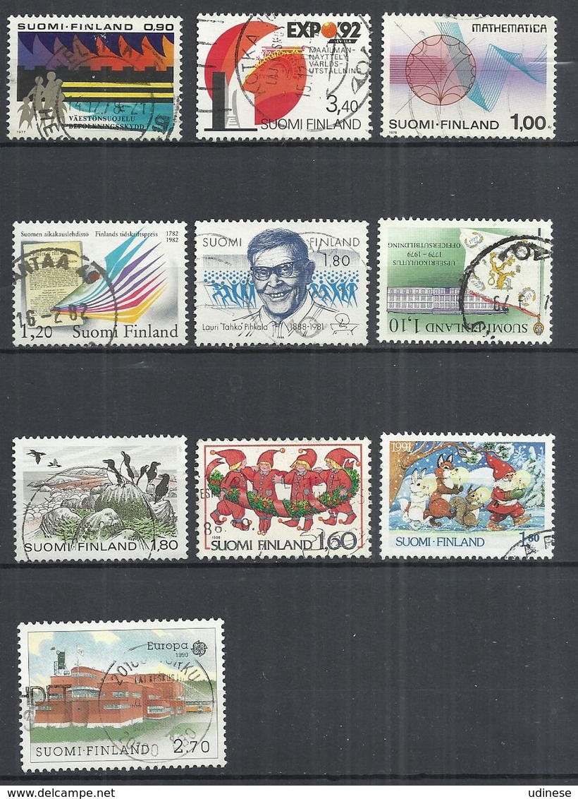 TEN AT A TIME - FINLAND - LOT OF 10 DIFFERENT 13 - OBLITERE USED GESTEMPELT USADO - Colecciones