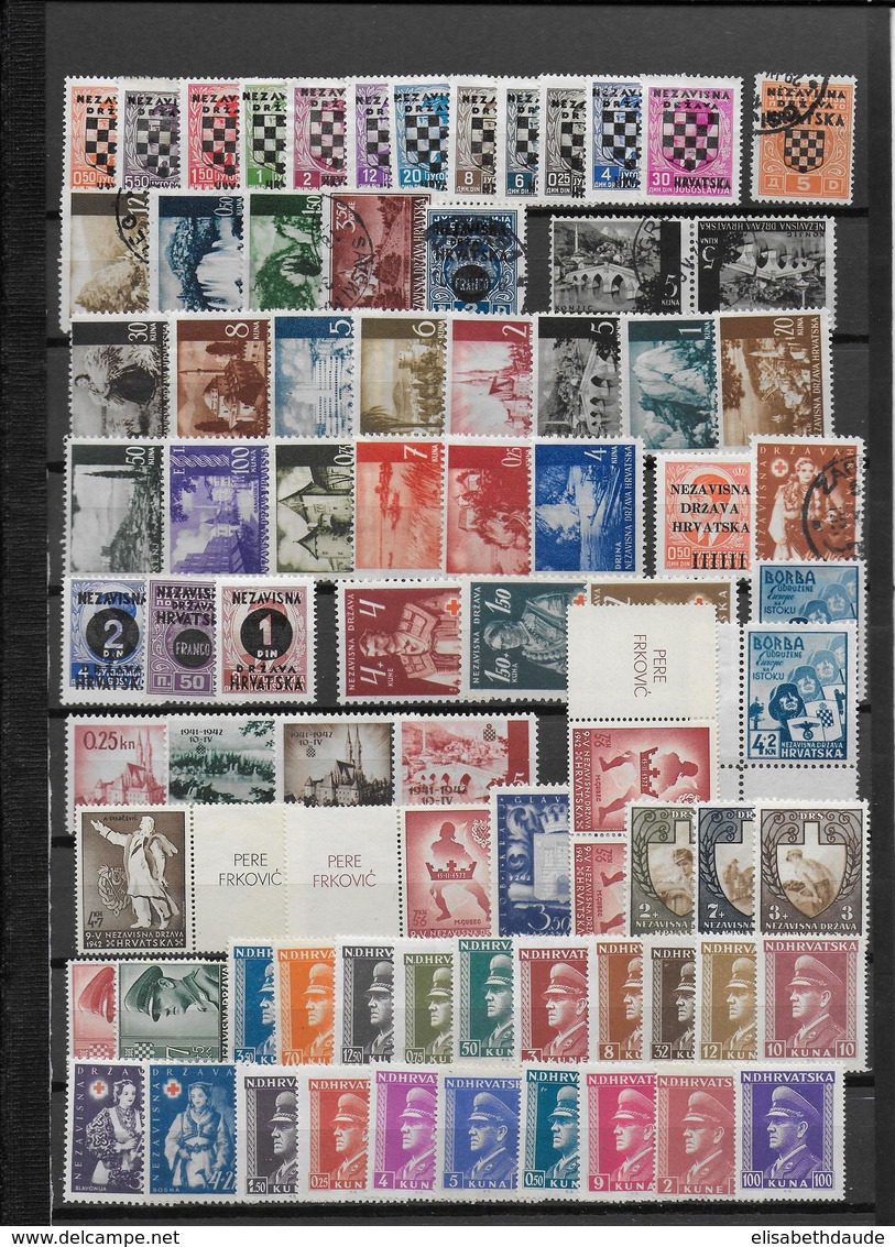 CROATIE - 1940/1945 - PETITE COLLECTION 2 PAGES **/*/(*)/oB - Croatie