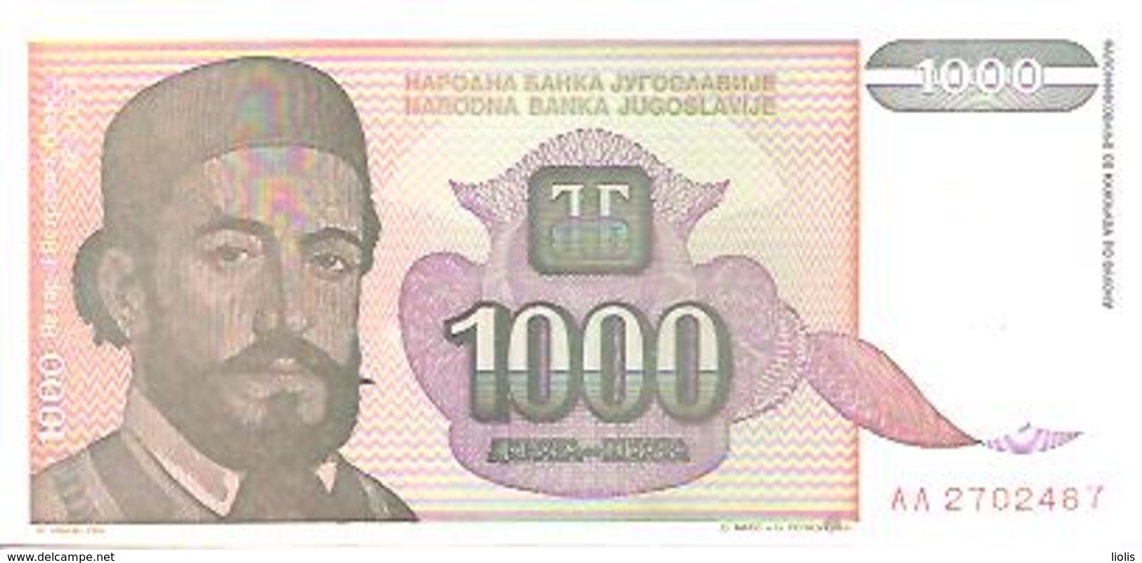 Yugoslavia  P-140  1000 Dinara  1994  UNC - Yougoslavie