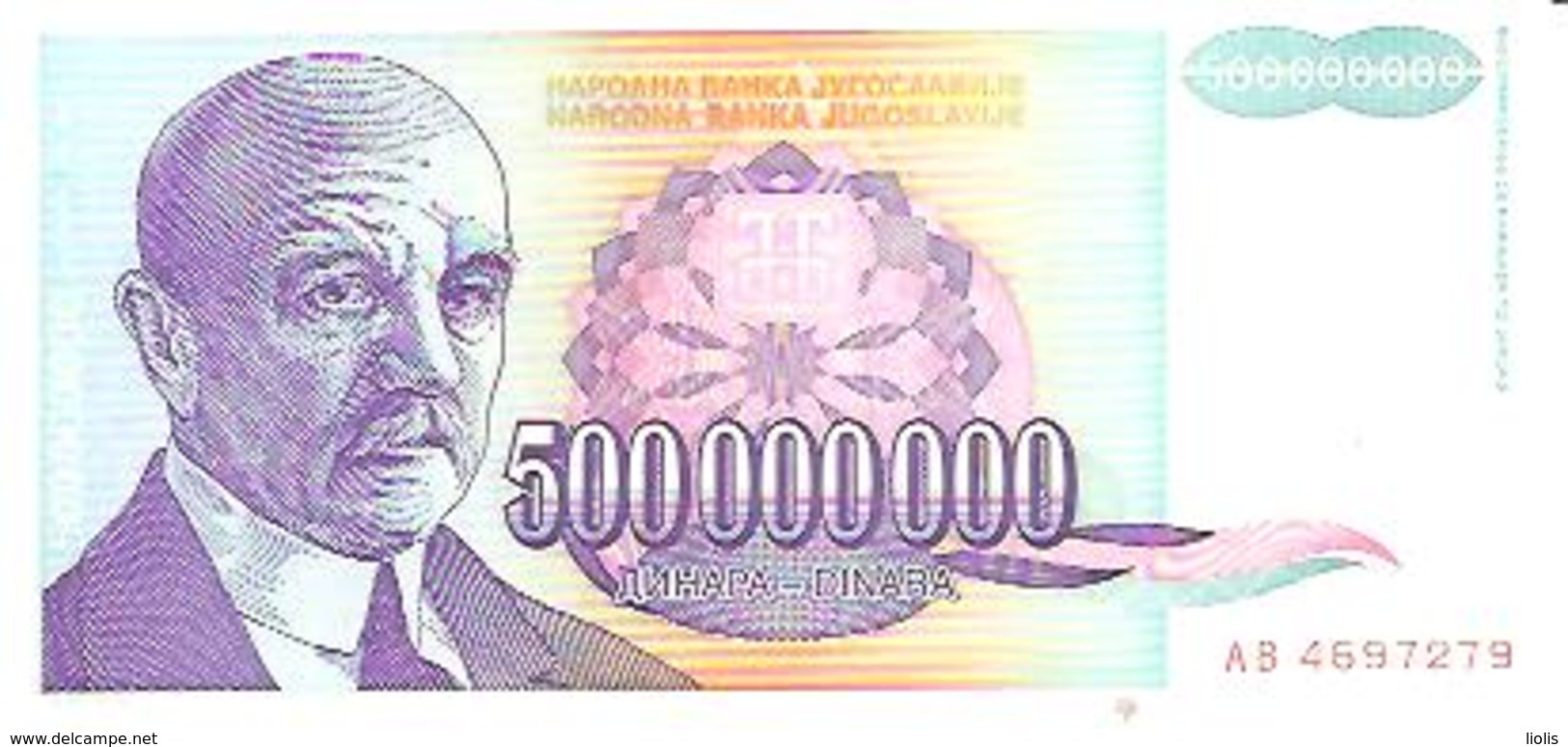 Yugoslavia  P-134  500000000 Dinara  1993  UNC - Joegoslavië