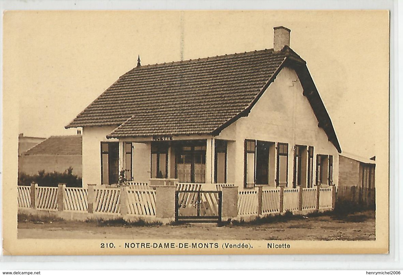 85 Vendée - Notre Dame De Monts Maison  Villa Nicette Ed Phototypie Jehly Poupin De Mortagne - Other & Unclassified