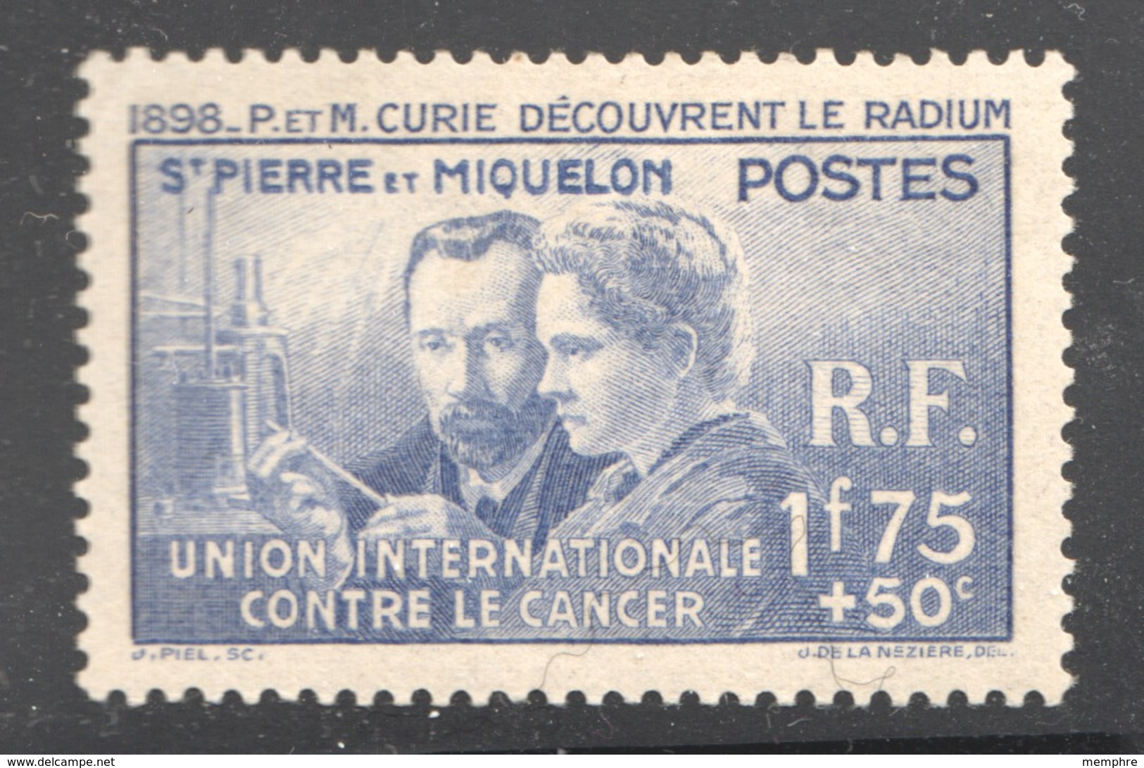 1938  Pierre Et Marie Curie  Yv 166 * - Ungebraucht