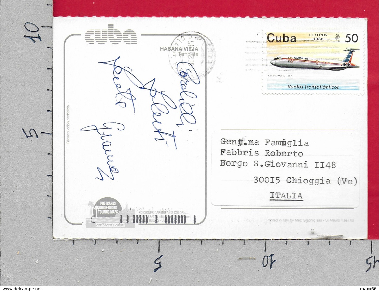 CARTOLINA VG CUBA - Souvenir De LA HABANA VIEJA - 10 X 15 - ANN. 198? - Cuba