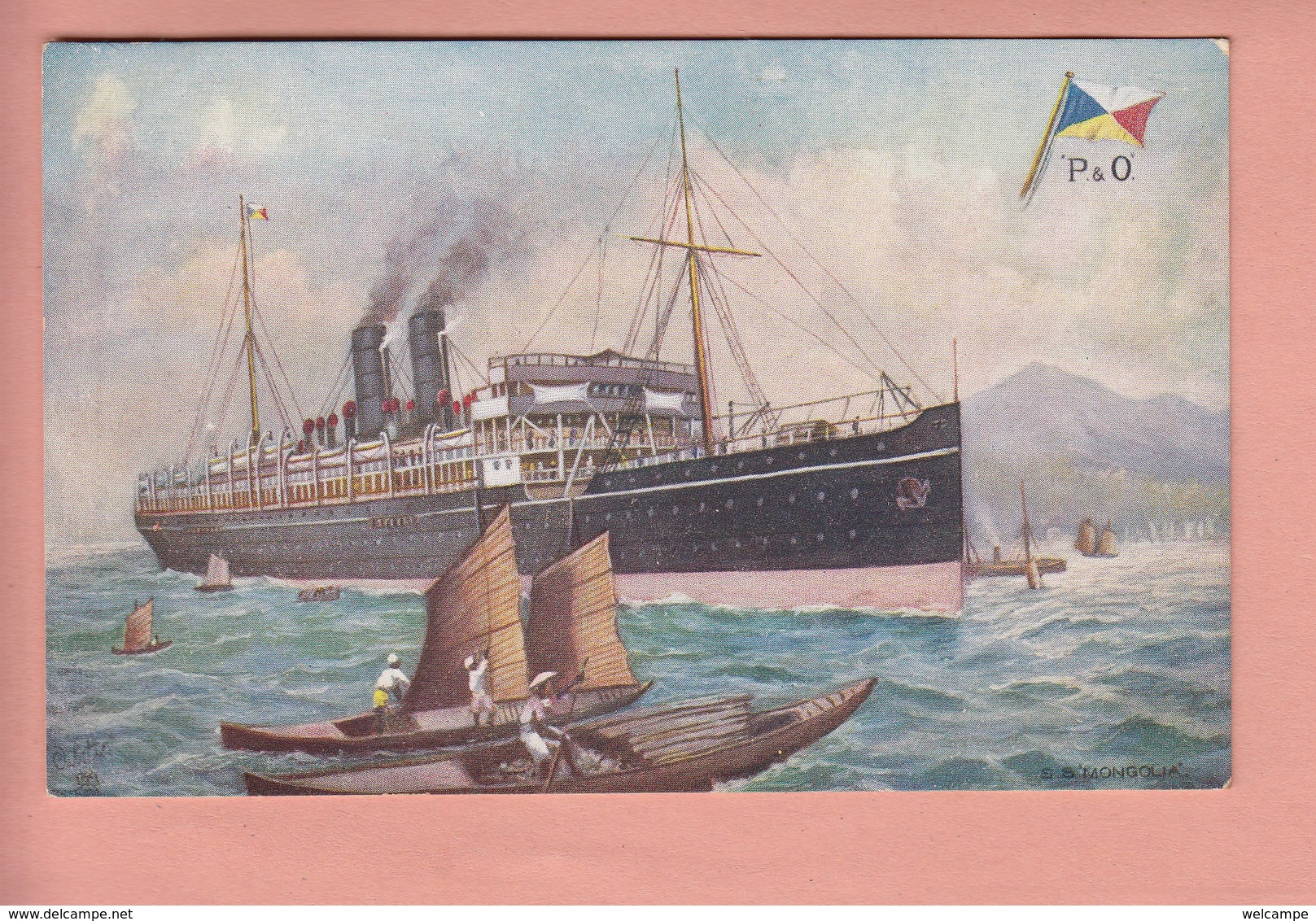 OLD POSTCARD - SHIPPING -    P&O  S.S. MONGOLIA - TUCK - Dampfer