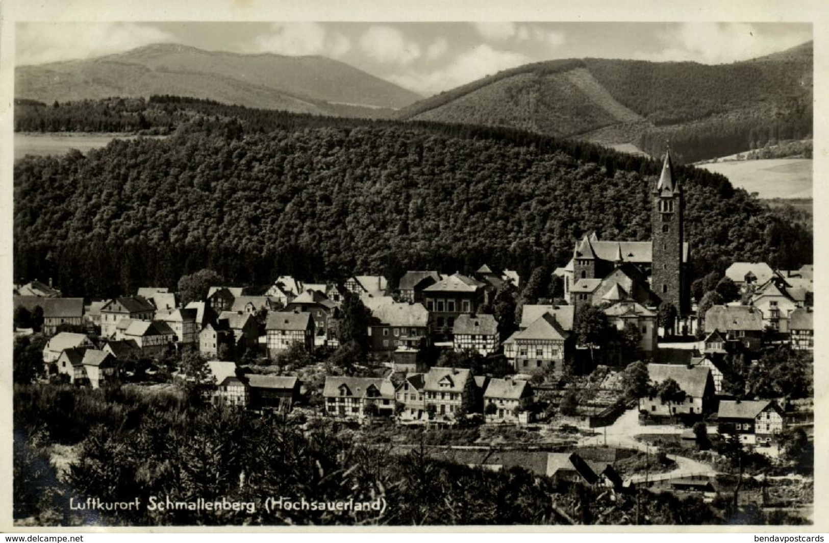 SCHMALLENBERG, Hochsauerland, Panorama (1930s) AK (2) - Schmallenberg