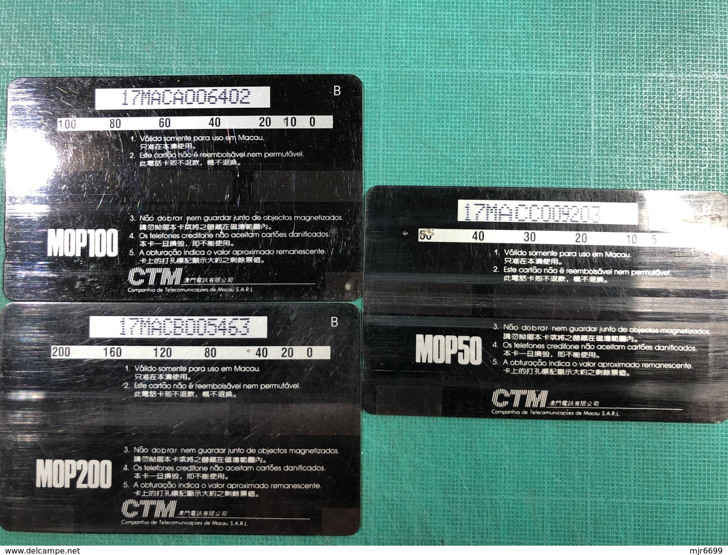 MACAU-CTM 90'S TRADITIONAL PROFESSION OF MACAU PHONE CARDS SET OF 3 ALL FINE USED - Macao