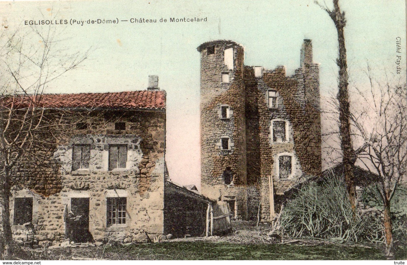 EGLISOLLES CHATEAU DE MONTCELARD (CARTE COLORISEE) - Autres & Non Classés