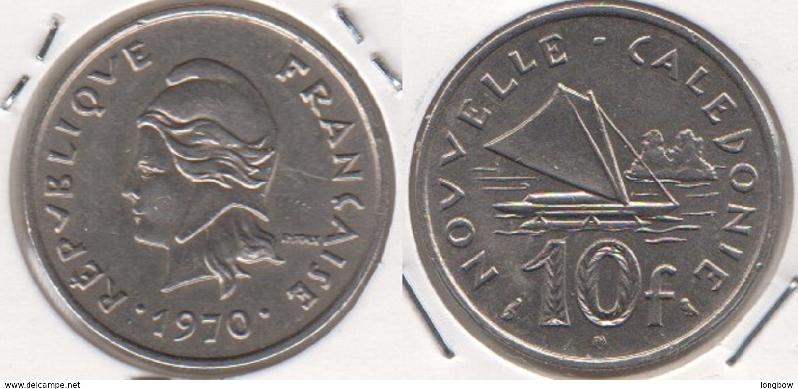 Nuova Caledonia 10 Francs 1970 KM#5 - Used - Neu-Kaledonien