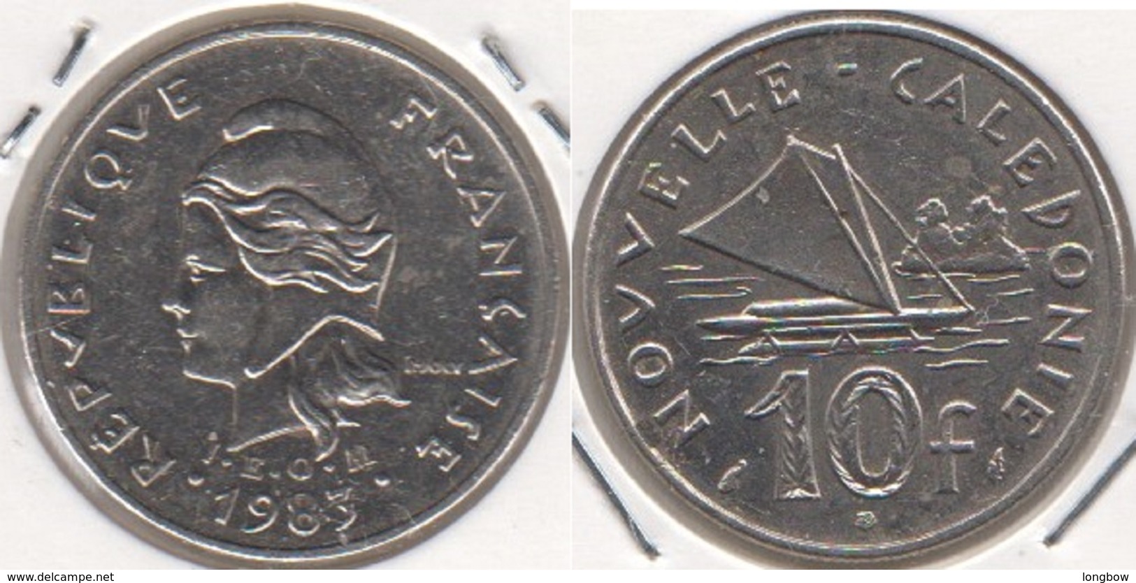 Nuova Caledonia 10 Francs 1983 KM#11 - Used - Nueva Caledonia