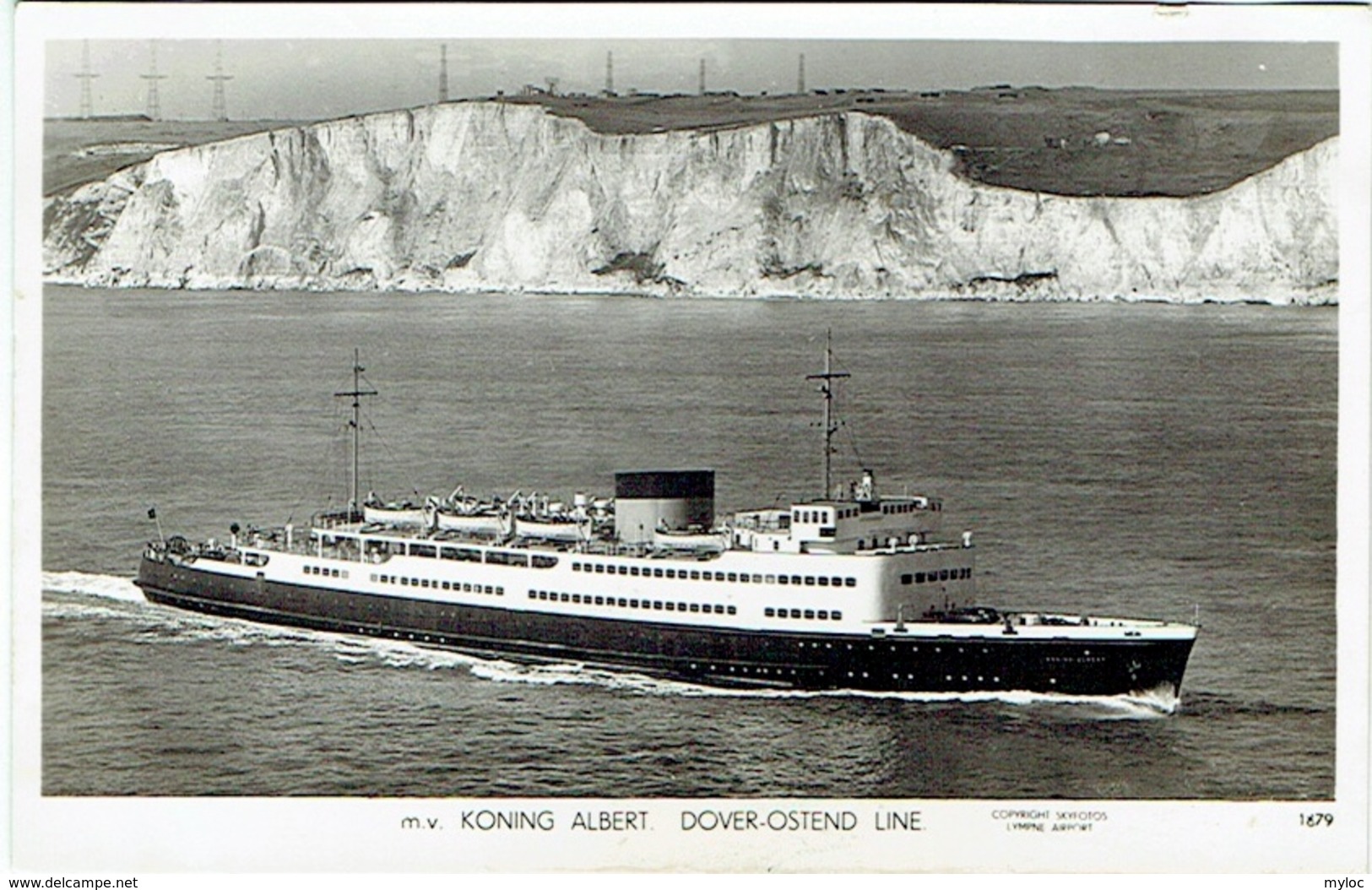 Carte Photo. Bateau "Koning Albert" Dover-Ostend Line. - Veerboten