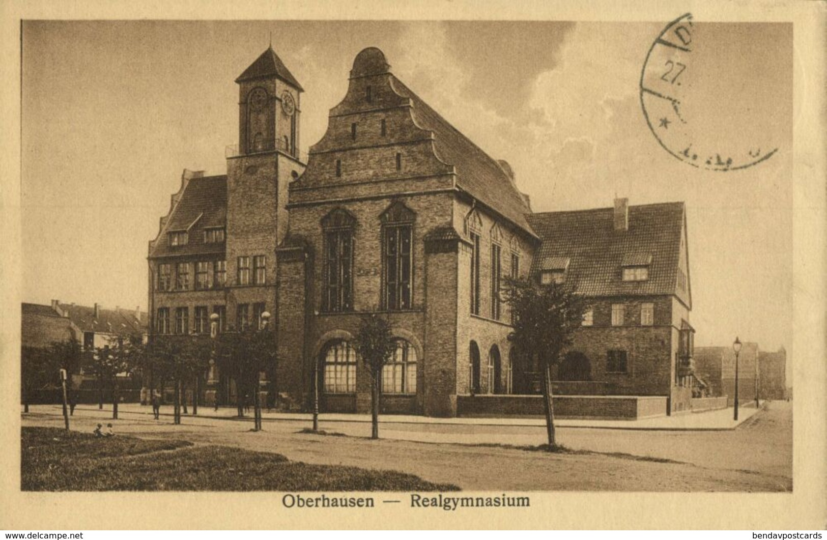 OBERHAUSEN, Rhld., Realgymnasium (1920s) AK - Oberhausen