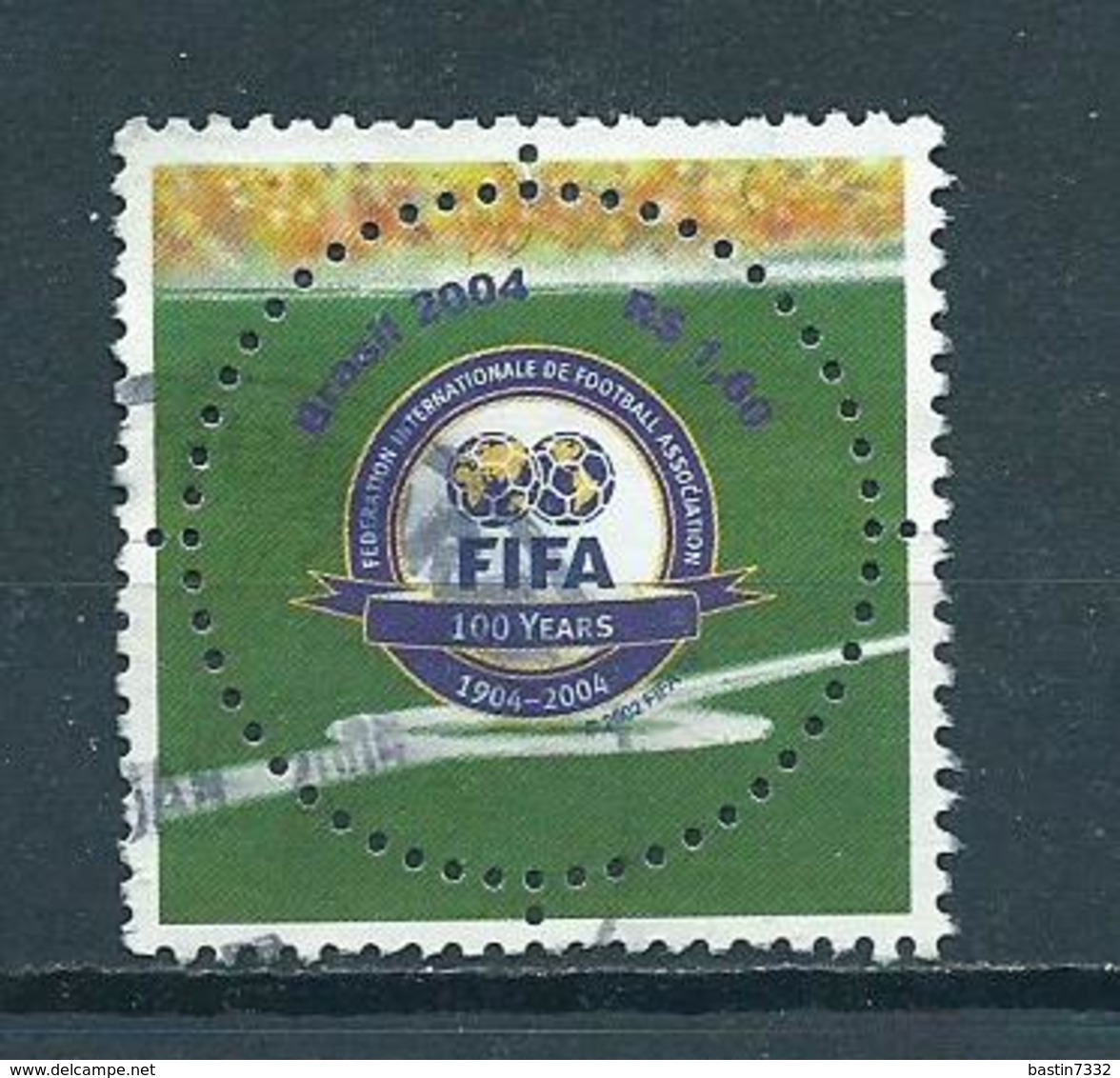 2004 Brazil 100 Years FIFA,voetbal,soccer,football Used/gebruikt/oblitere - Gebruikt