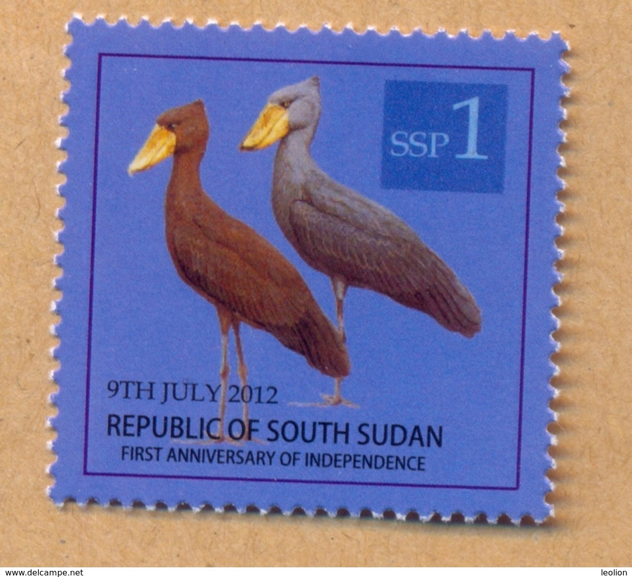 SOUTH SUDAN  Surcharge Overprint Unadopted Printing Trial On 1 SSP Birds Stamps Südsudan Soudan Du Sud 1B02 - Zuid-Soedan